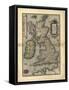 16th Century Map of the British Isles-Library of Congress-Framed Stretched Canvas