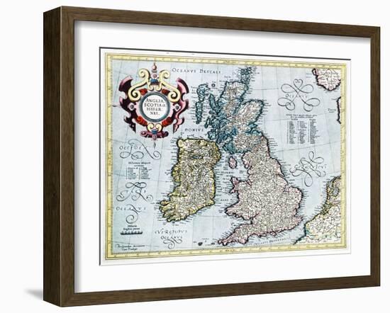 16th Century Map of the British Isles-Georgette Douwma-Framed Premium Photographic Print