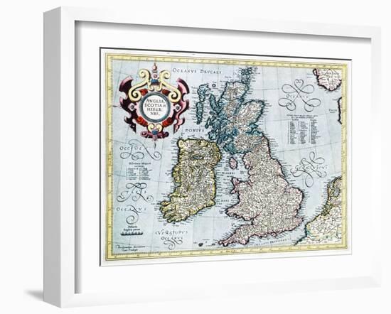 16th Century Map of the British Isles-Georgette Douwma-Framed Premium Photographic Print