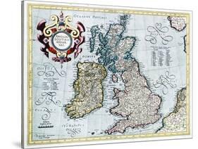 16th Century Map of the British Isles-Georgette Douwma-Stretched Canvas