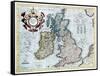 16th Century Map of the British Isles-Georgette Douwma-Framed Stretched Canvas