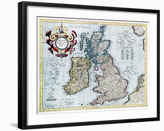 16th Century Map of the British Isles-Georgette Douwma-Framed Photographic Print