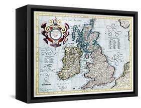 16th Century Map of the British Isles-Georgette Douwma-Framed Stretched Canvas