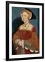 16th century oil painting of Jane Seymour, Queen of England.-Vernon Lewis Gallery-Framed Art Print