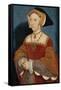 16th century oil painting of Jane Seymour, Queen of England.-Vernon Lewis Gallery-Framed Stretched Canvas