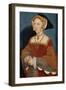 16th century oil painting of Jane Seymour, Queen of England.-Vernon Lewis Gallery-Framed Art Print