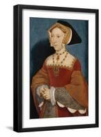 16th century oil painting of Jane Seymour, Queen of England.-Vernon Lewis Gallery-Framed Art Print