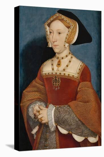 16th century oil painting of Jane Seymour, Queen of England.-Vernon Lewis Gallery-Stretched Canvas