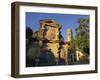 16th Century Ornamental Fountain in the Plaza Santa Maria at Sunrise, Baeza, Jaen, Andalucia, Spain-Tomlinson Ruth-Framed Photographic Print