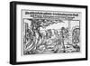 16th Century Print of People Burning Three Witches Alive-null-Framed Giclee Print