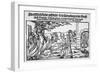 16th Century Print of People Burning Three Witches Alive-null-Framed Giclee Print