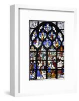 16th-century stained glass windows set in the north wall of Saint Joan of Arc's church, Rouen-Godong-Framed Photographic Print
