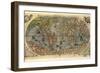 16th Century World Map-Library of Congress-Framed Photographic Print