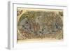 16th Century World Map-Library of Congress-Framed Photographic Print