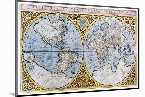 16th Century World Map-Georgette Douwma-Mounted Photographic Print
