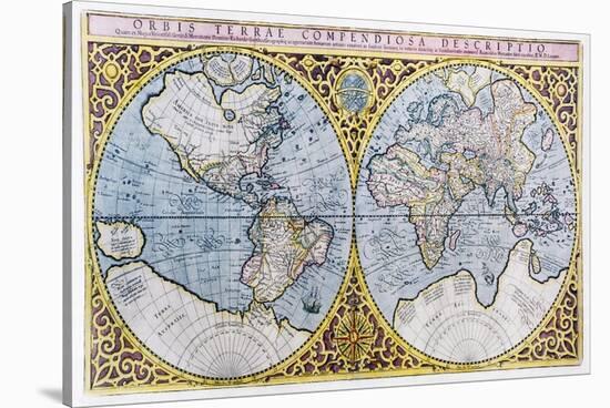 16th Century World Map-Georgette Douwma-Stretched Canvas