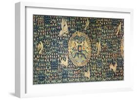 16th Flemish Tapestry known as Millefiori, Kept in the Langeais Castle, Loire, France-null-Framed Giclee Print