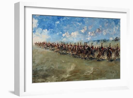 16th Lancers Advancing at Gallop, 1898-Edward Matthew Hale-Framed Giclee Print