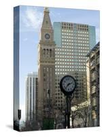 16th Street Mall, with D & F Tower, Denver, Colorado, USA-Ethel Davies-Stretched Canvas