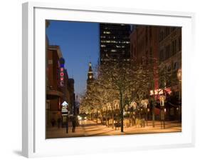 16th Street Walking Mall, Denver, Colorado, USA-Chuck Haney-Framed Photographic Print