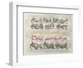 17 Reclining Figures, 1963-Henry Moore-Framed Giclee Print