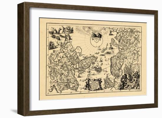 1701, Finland, Iceland, Ireland, Norway, Russia, Sweden, United Kingdom, Canada, Greenland-null-Framed Giclee Print