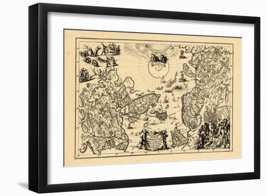 1701, Finland, Iceland, Ireland, Norway, Russia, Sweden, United Kingdom, Canada, Greenland-null-Framed Giclee Print