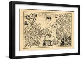 1701, Finland, Iceland, Ireland, Norway, Russia, Sweden, United Kingdom, Canada, Greenland-null-Framed Giclee Print