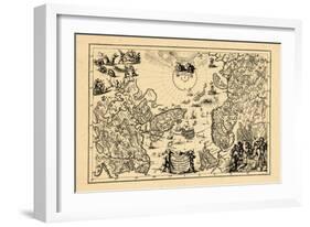 1701, Finland, Iceland, Ireland, Norway, Russia, Sweden, United Kingdom, Canada, Greenland-null-Framed Giclee Print