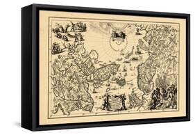 1701, Finland, Iceland, Ireland, Norway, Russia, Sweden, United Kingdom, Canada, Greenland-null-Framed Stretched Canvas