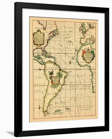 1706-, Africa, Europe, North America, South America-null-Framed Giclee Print