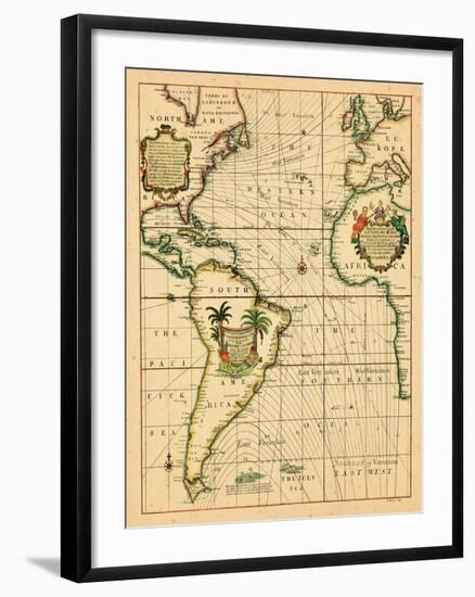 1706-, Africa, Europe, North America, South America-null-Framed Giclee Print