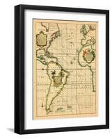 1706-, Africa, Europe, North America, South America-null-Framed Giclee Print