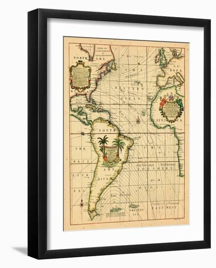 1706-, Africa, Europe, North America, South America-null-Framed Giclee Print