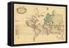 1708, World, Mercator Projection-null-Framed Stretched Canvas