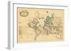 1708, World, Mercator Projection-null-Framed Giclee Print