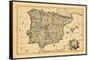 1710, A correct map of Spain and Portugal according to the newest observations-null-Framed Stretched Canvas