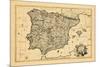 1710, A correct map of Spain and Portugal according to the newest observations-null-Mounted Giclee Print