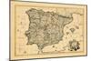 1710, A correct map of Spain and Portugal according to the newest observations-null-Mounted Giclee Print