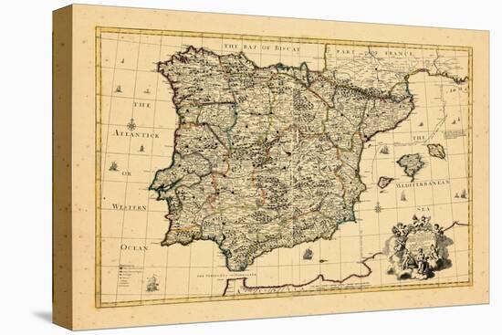 1710, A correct map of Spain and Portugal according to the newest observations-null-Stretched Canvas