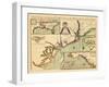 1711, Carolina, A complete description of the province of Carolina in 3 parts, North Carolina-null-Framed Giclee Print