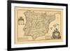 1711, Kingdoms of Portugal and Spain-null-Framed Giclee Print