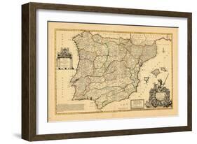 1711, Kingdoms of Portugal and Spain-null-Framed Giclee Print