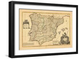 1711, Kingdoms of Portugal and Spain-null-Framed Premium Giclee Print