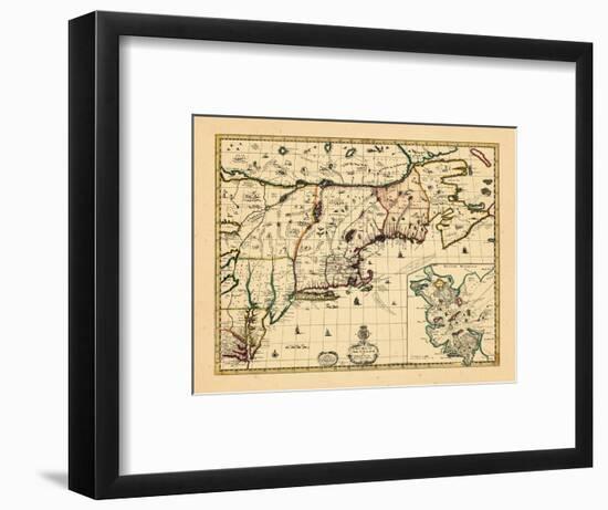 1714, Connecticut, Maine, Massachusetts, New Hampshire, Rhode Island, Vermont, Maryland, New York-null-Framed Giclee Print