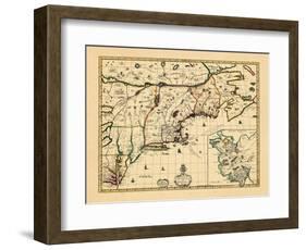 1714, Connecticut, Maine, Massachusetts, New Hampshire, Rhode Island, Vermont, Maryland, New York-null-Framed Giclee Print