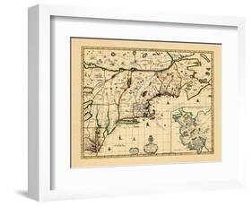 1714, Connecticut, Maine, Massachusetts, New Hampshire, Rhode Island, Vermont, Maryland, New York-null-Framed Giclee Print