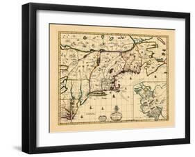 1714, Connecticut, Maine, Massachusetts, New Hampshire, Rhode Island, Vermont, Maryland, New York-null-Framed Giclee Print