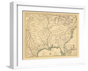 1718, Louisiana, Maryland, North Carolina, South Carolina, United States, Virginia-null-Framed Giclee Print