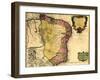 1719 Map of Brazil, Showing Geographic Definition on the Coast-null-Framed Art Print